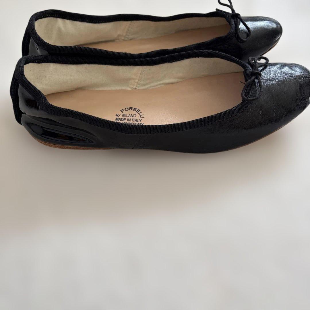 未使用級✨A.P.C. ポルセリブラック バレエシューズ　黒　ブラック　39