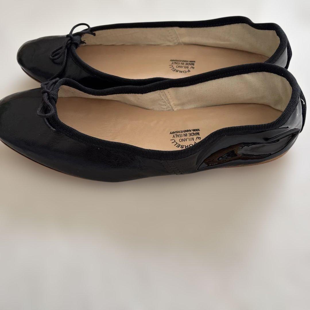 未使用級✨A.P.C. ポルセリブラック バレエシューズ　黒　ブラック　39