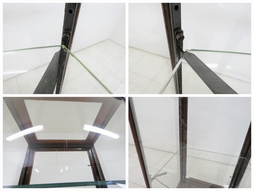 ピカソ様 イギリスアンティーク ガラスキャビネット ショーケース 飾り棚 縦型