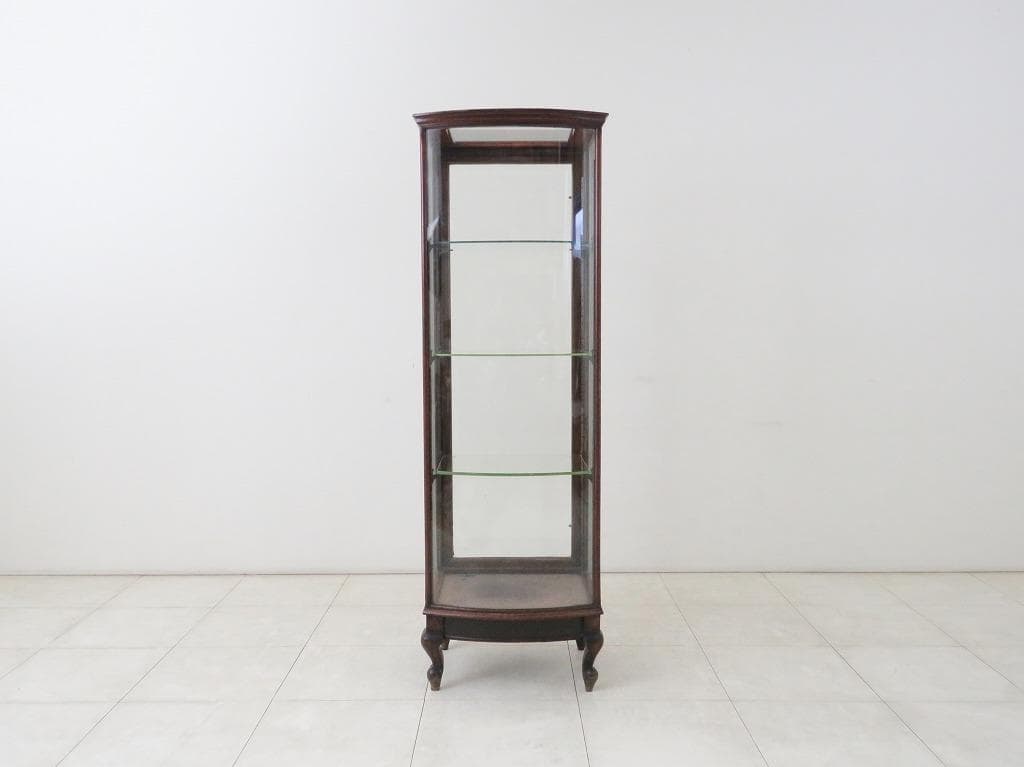 ピカソ様 イギリスアンティーク ガラスキャビネット ショーケース 飾り棚 縦型