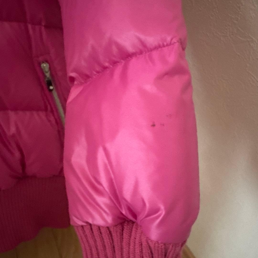 ピンク ダウンジャケット フード付き