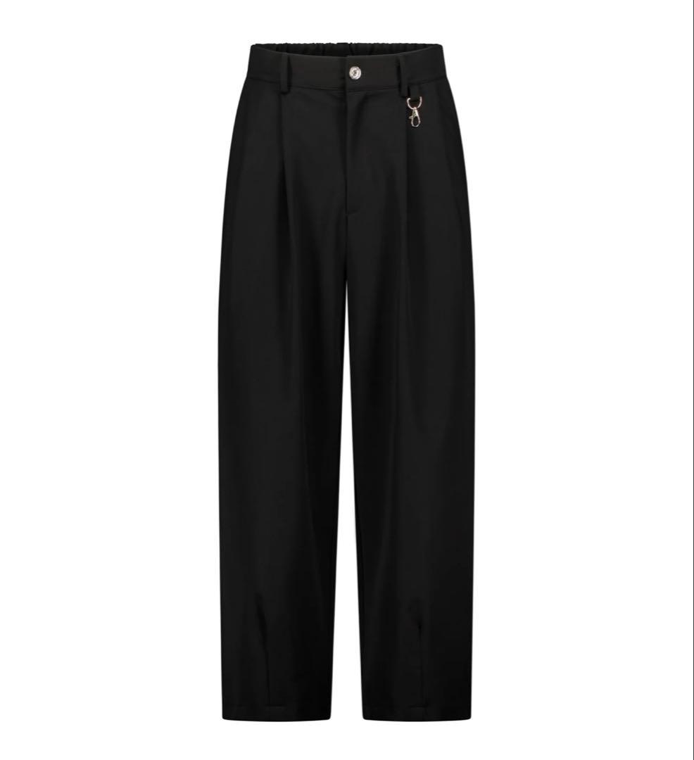 パンツ SWEATS PLEATED PANT - BLACK