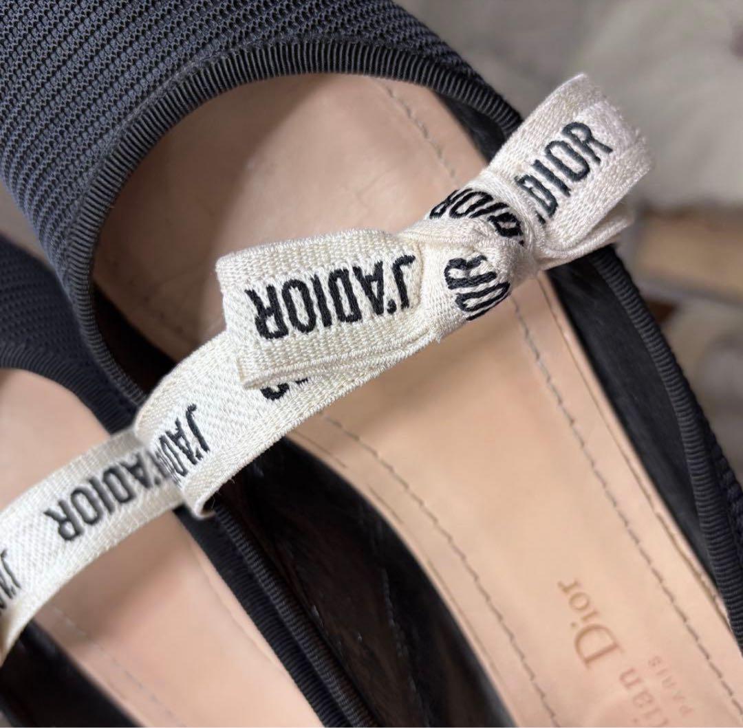 AyaChristian Dior ブラックバレエシューズ