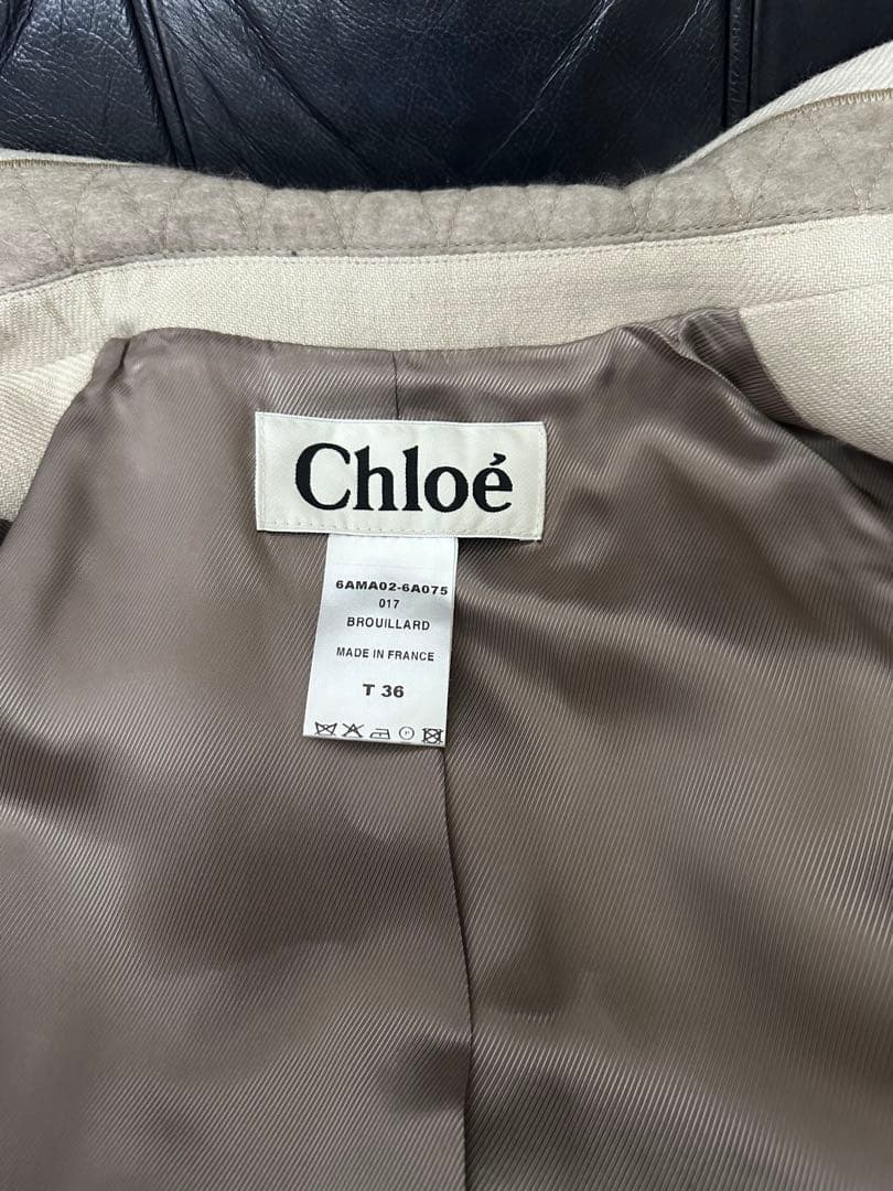Chloé チェスターコート 36 グレージュ