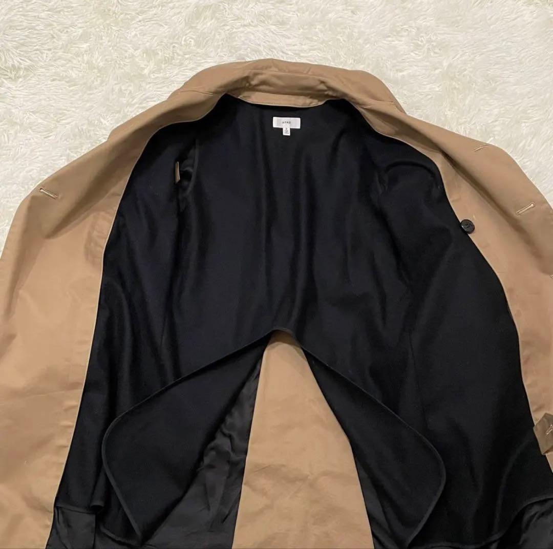 HYKE ハイク ロングトレンチコート ベージュ ウールライナー付き M相当