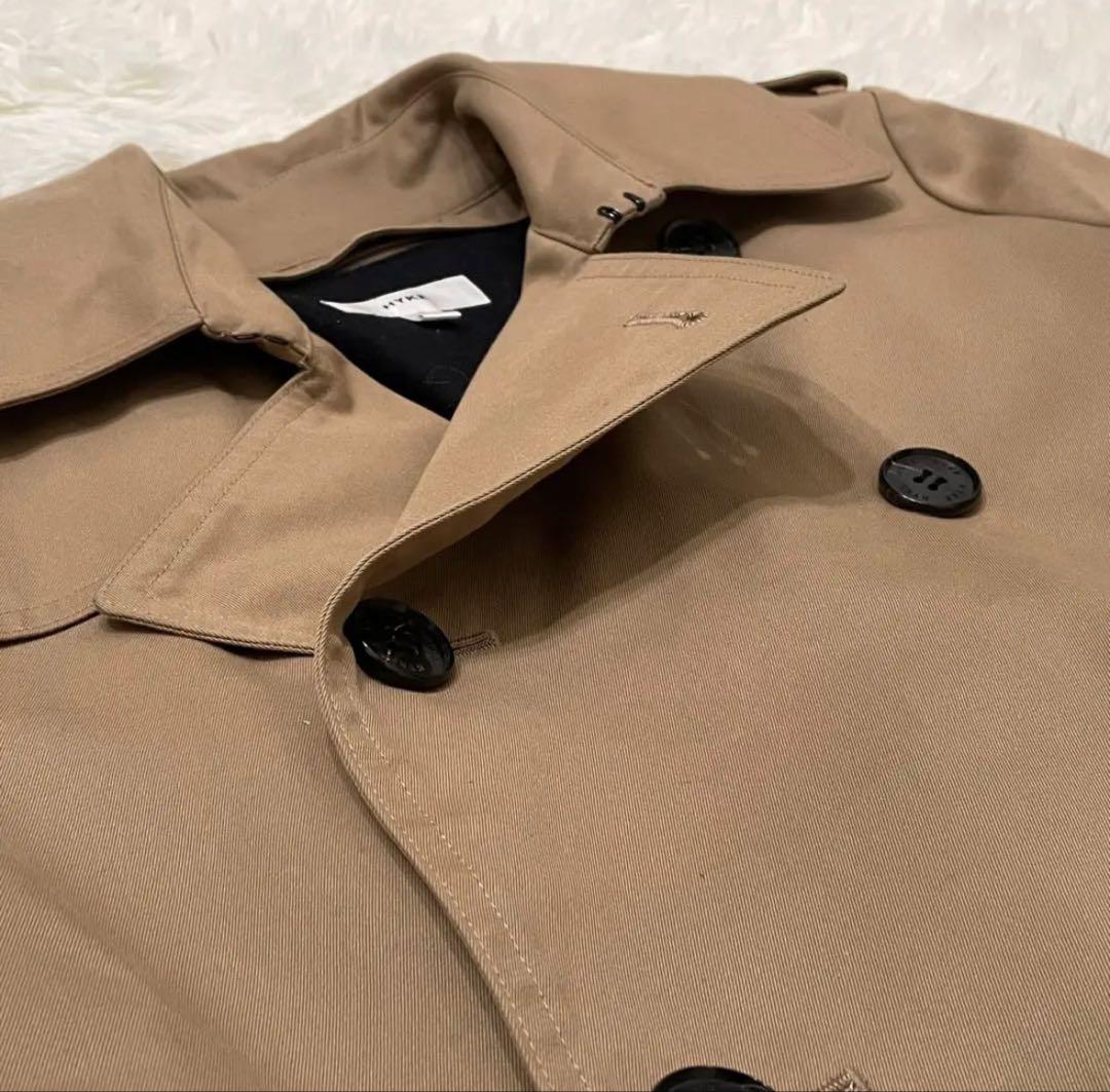 HYKE ハイク ロングトレンチコート ベージュ ウールライナー付き M相当