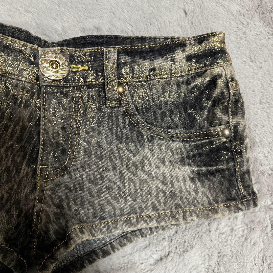 d.i.a. ダイア ショーパン 短パン ラメ ヒョウ柄 レア 平成ギャル