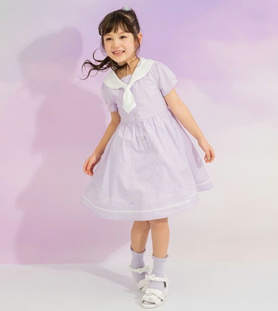 メゾピアノ 星座刺繍 セーラーワンピース 130