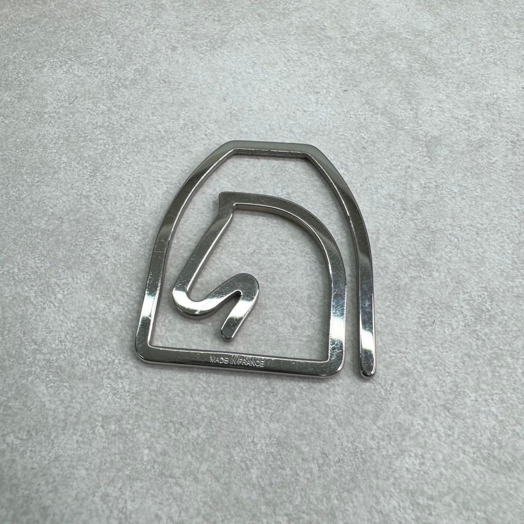 HERMES エスケトル マネークリップ メタル ホース シルバー