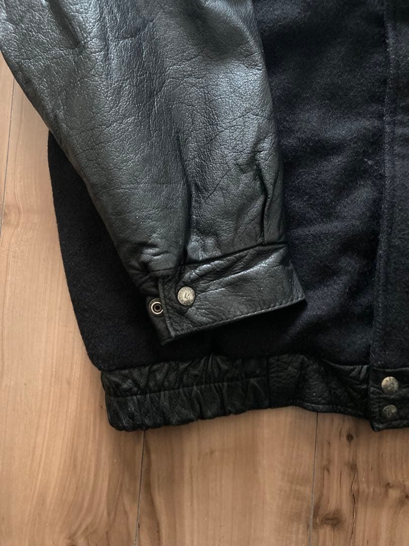 NHL Colorado Avalanche コロラドアバランチ 袖革スタジャン