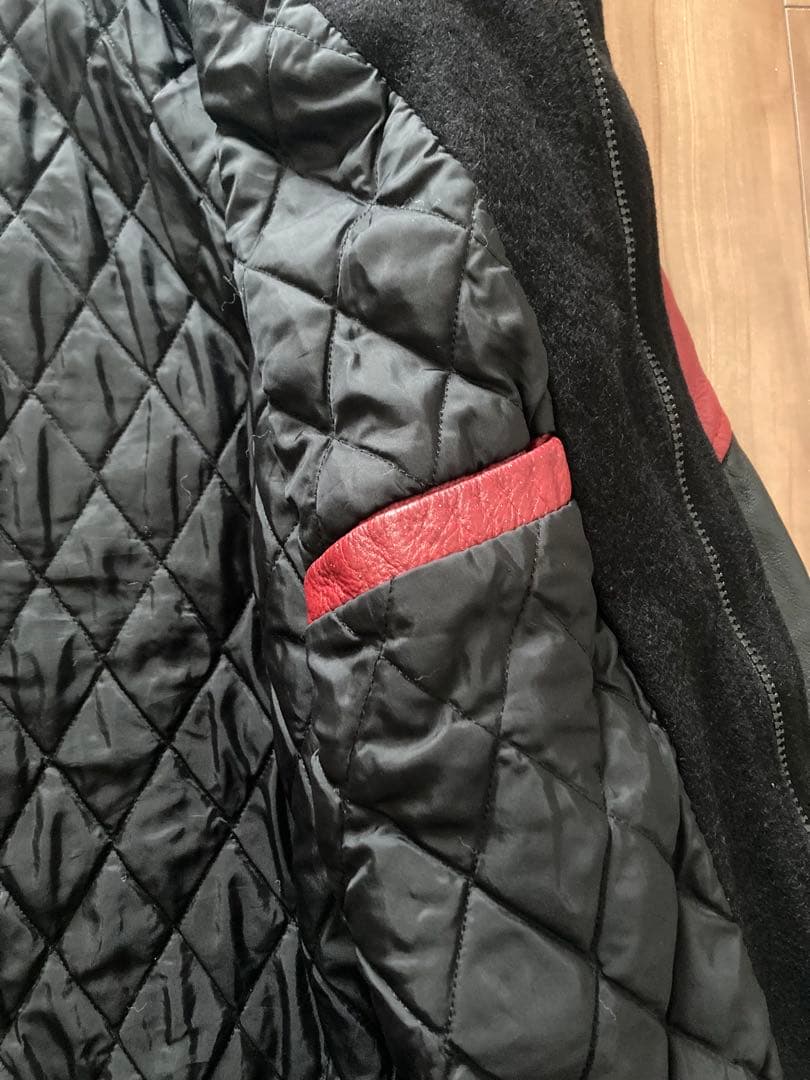 NHL Colorado Avalanche コロラドアバランチ 袖革スタジャン