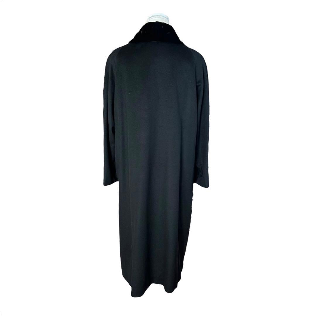 美品バルマン　大きいサイズ15号　滑らか　上質カシミヤロングコート