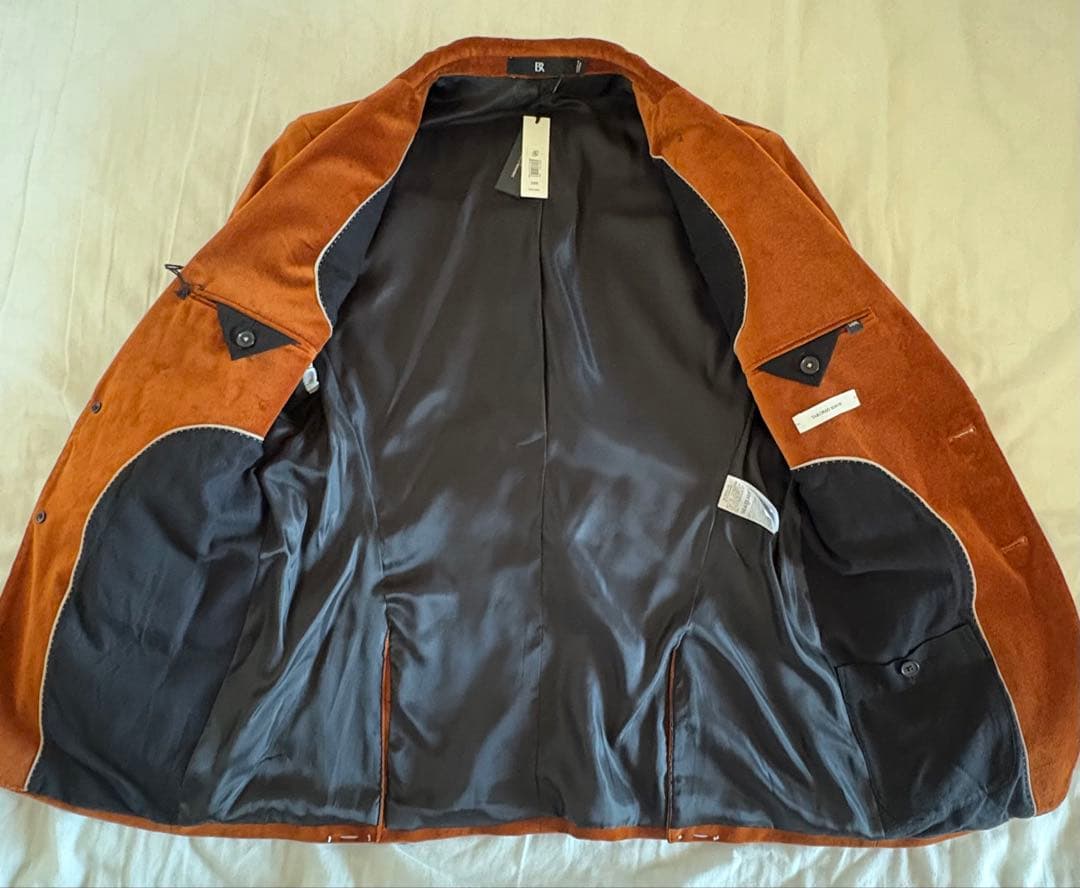 【新品4.5万】バナナリパブリック　オレンジ ベルベットジャケットLサイズ