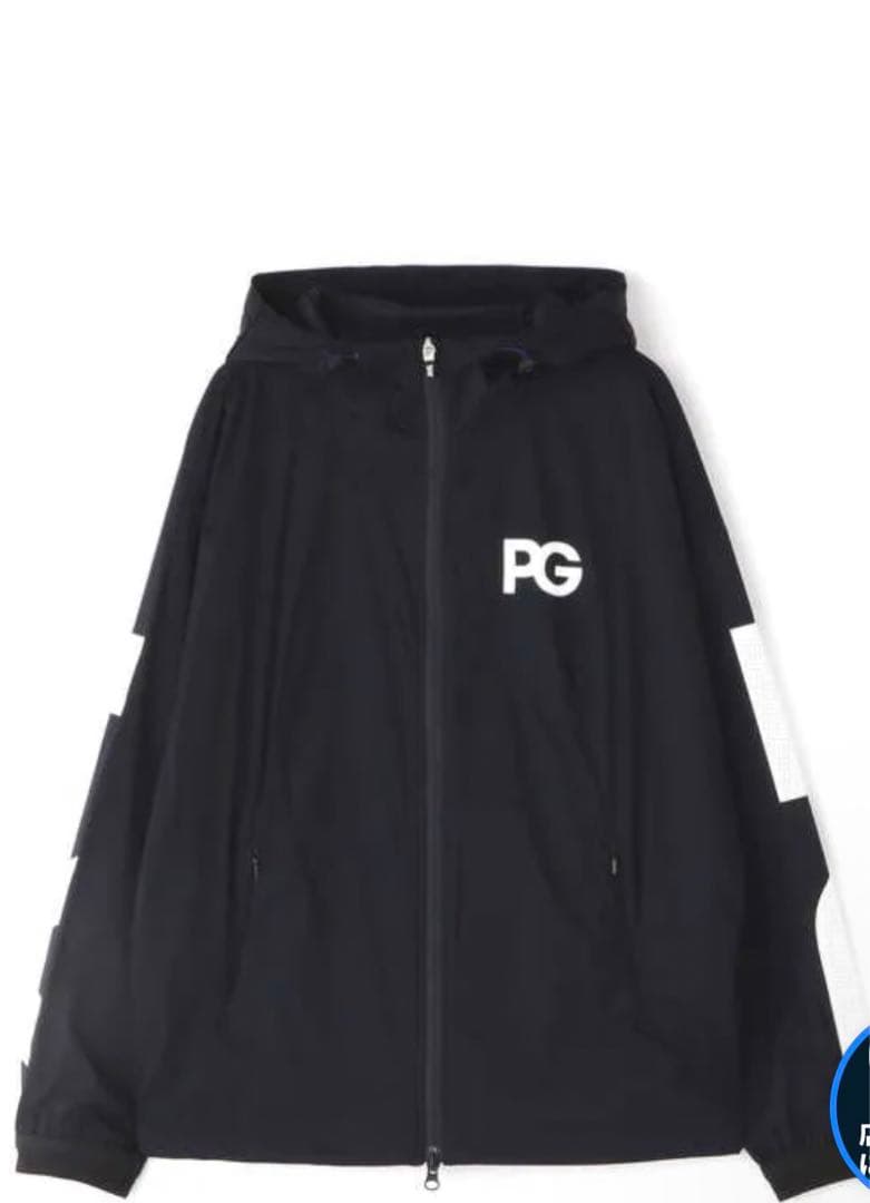 新品　パーリーゲイツ　バックプリント　フルジップ　ウインドシェルフーディー