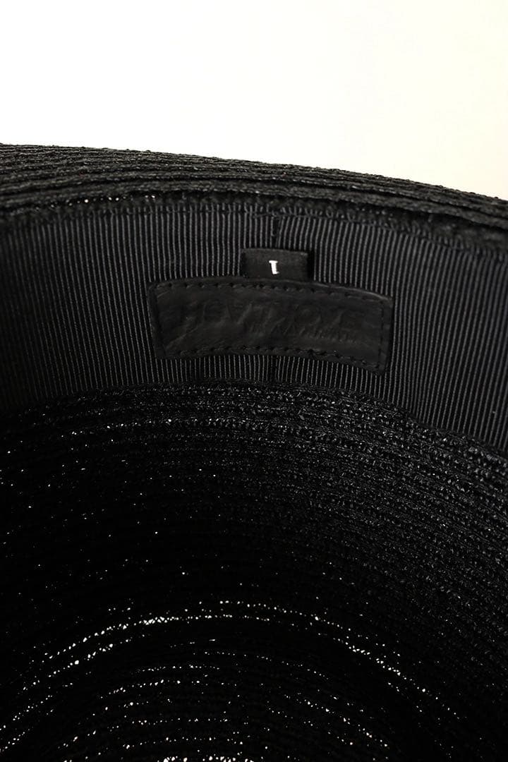 ☆専用出品 BACK LASH バックラッシュ 黒 パイソンレザーストローハット