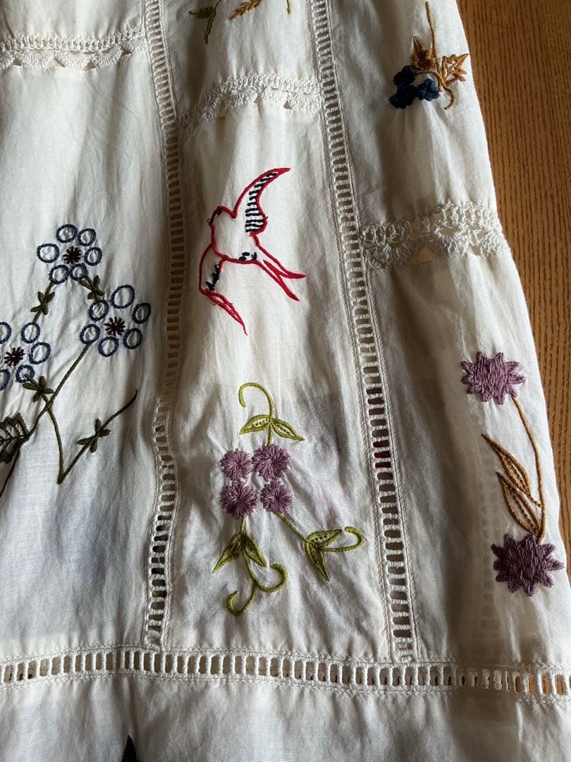 TODAYFUL Embroidery Patchwork 刺繍　パンツ　38