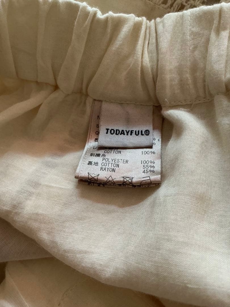 TODAYFUL Embroidery Patchwork 刺繍　パンツ　38