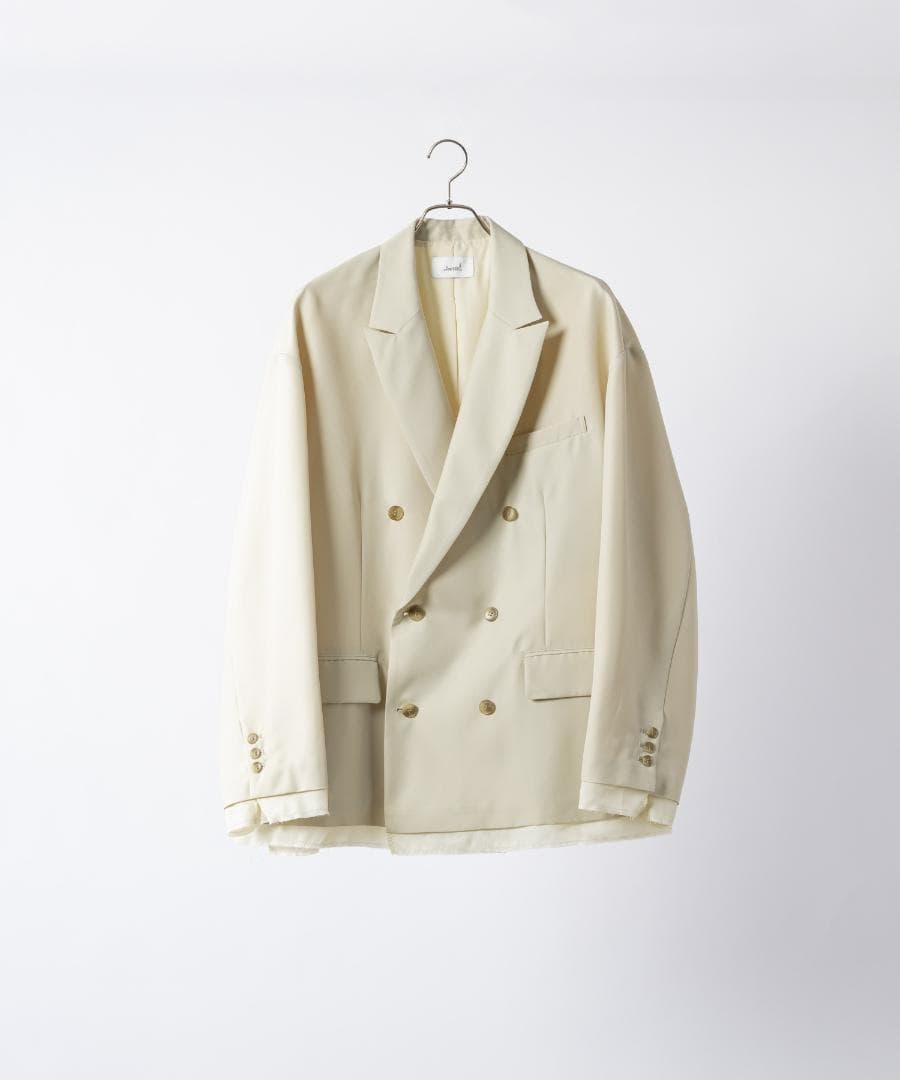ジャケット・アウター Oversize double-breasted cut off jacket