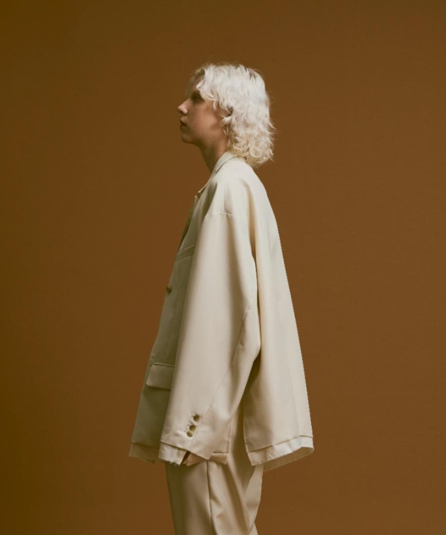 ジャケット・アウター Oversize double-breasted cut off jacket