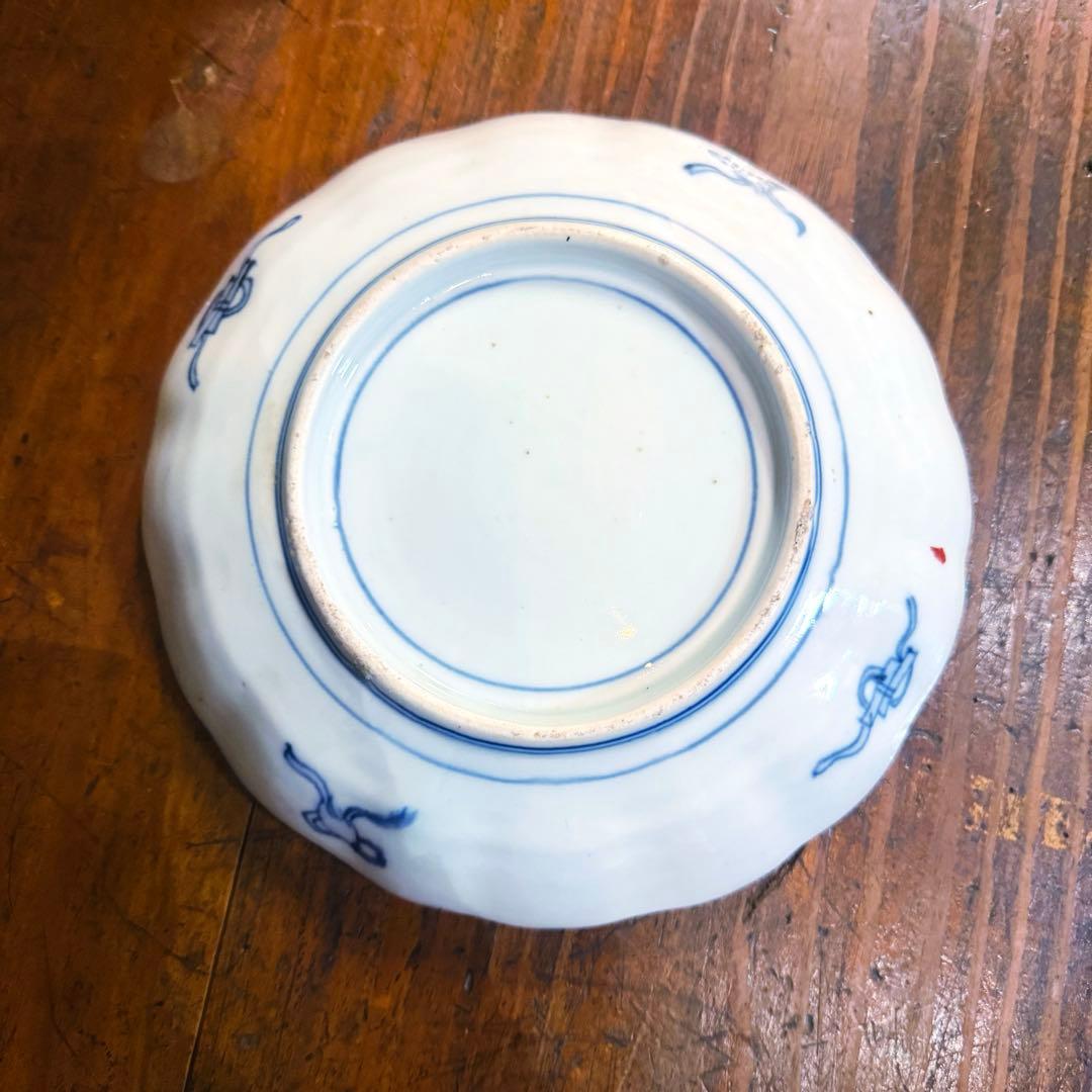 ご確認用　aloha34様　伊万里　アンティーク皿　金彩色絵草花文三枚 お正月