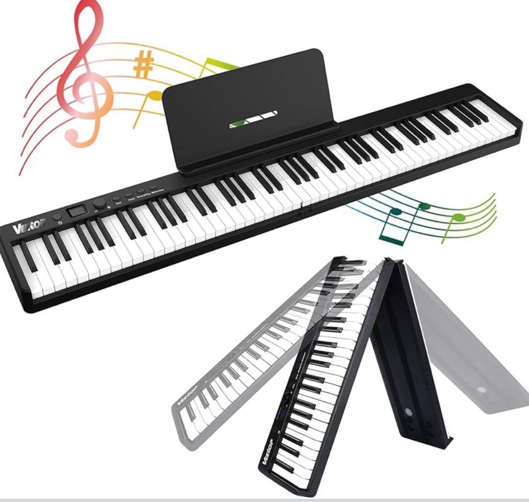 【イルカはいるか】Veetop V-40 折りたたみ式電子ピアノ 88鍵