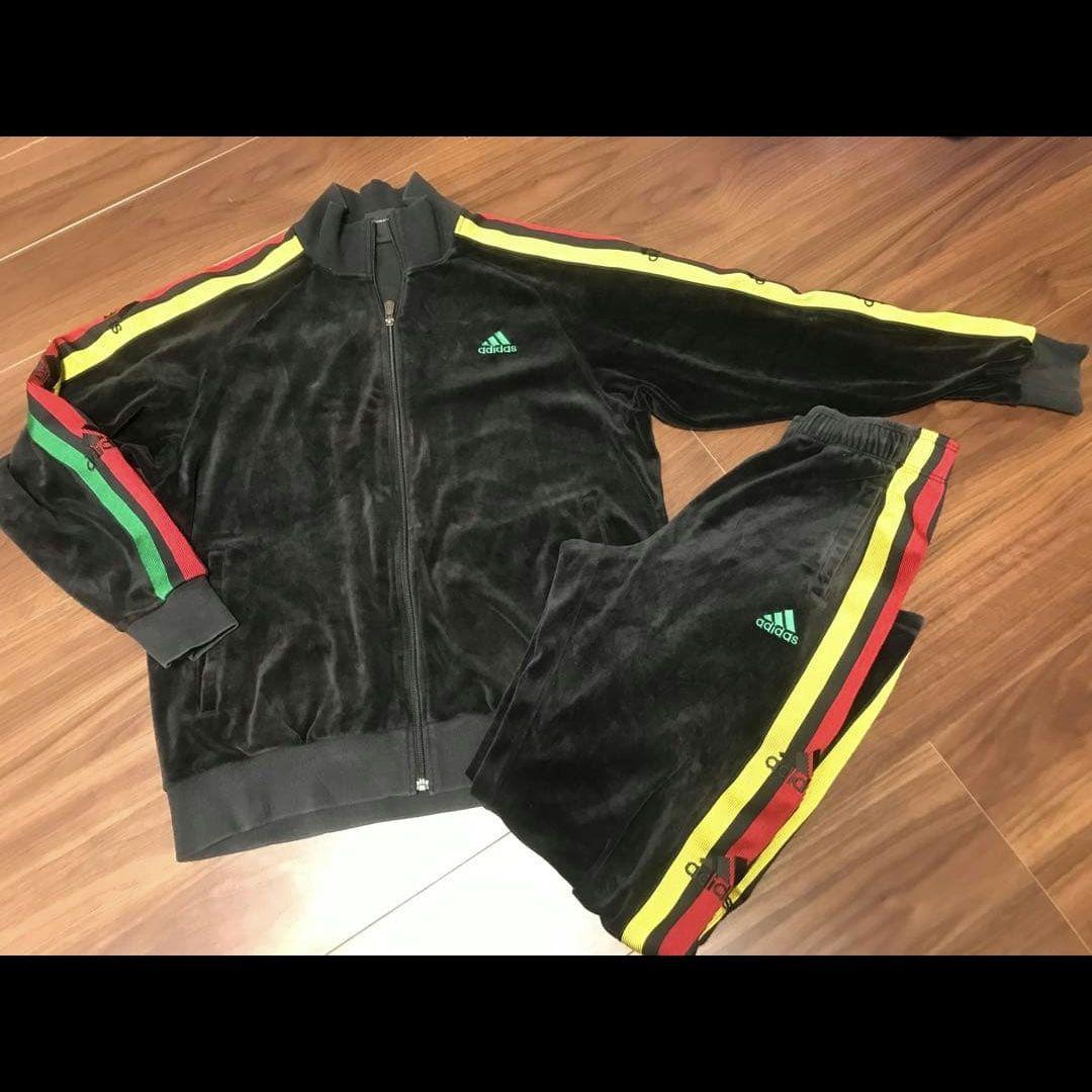 90's 00's adidasトラックジャケット　セットアップ　　　ベロア