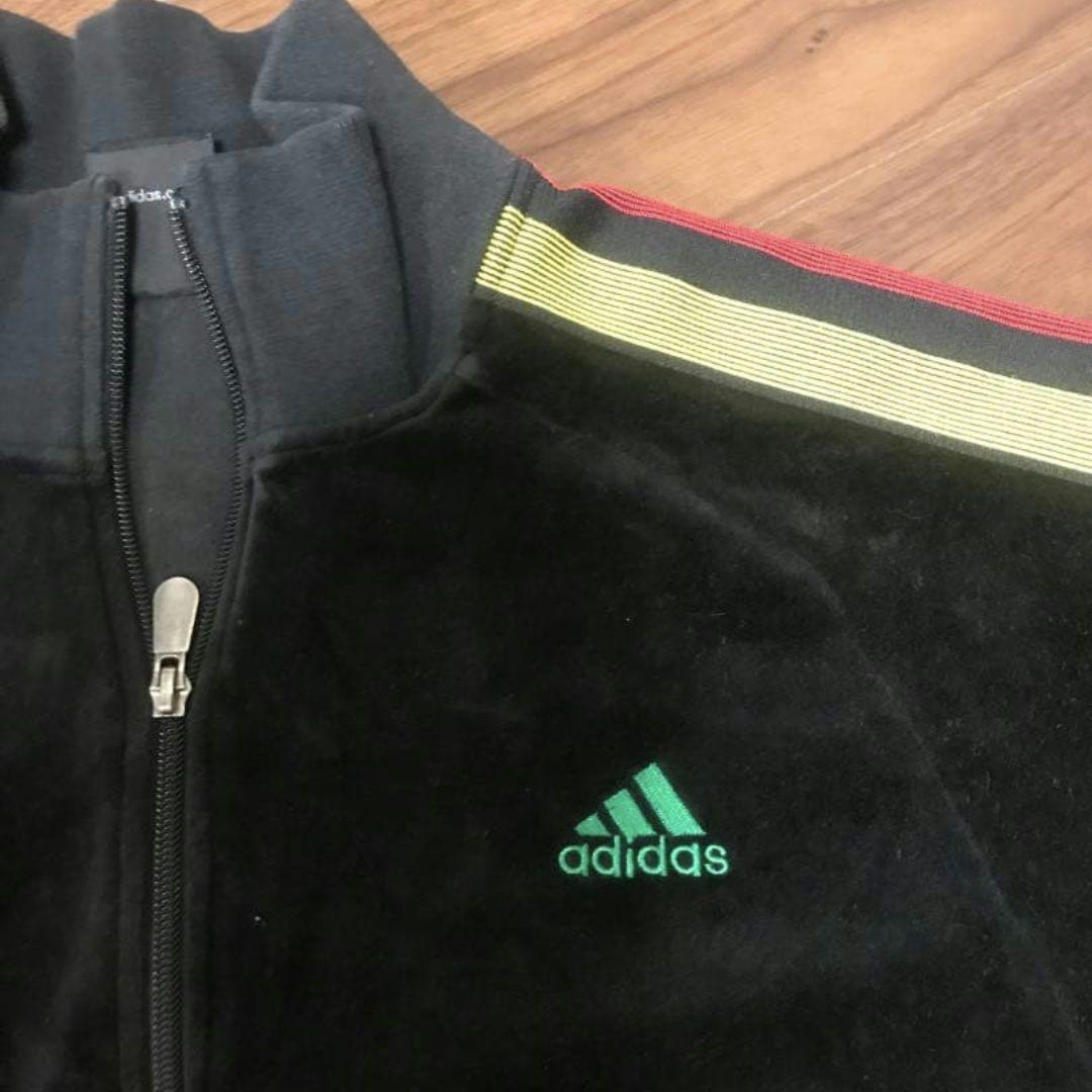 90's 00's adidasトラックジャケット　セットアップ　　　ベロア