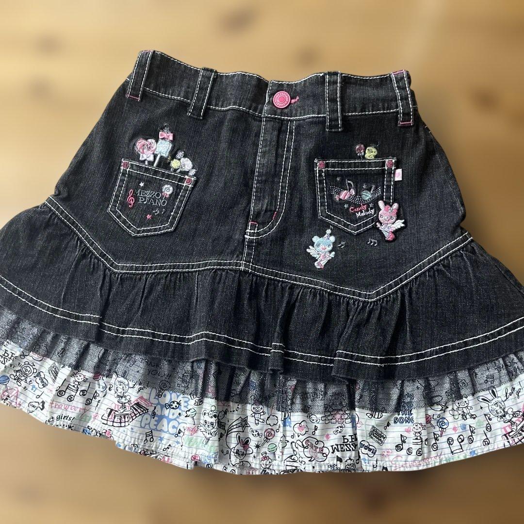 激レア　メゾピアノ スカート みみぽぽ　刺繍　平成レトロ 135
