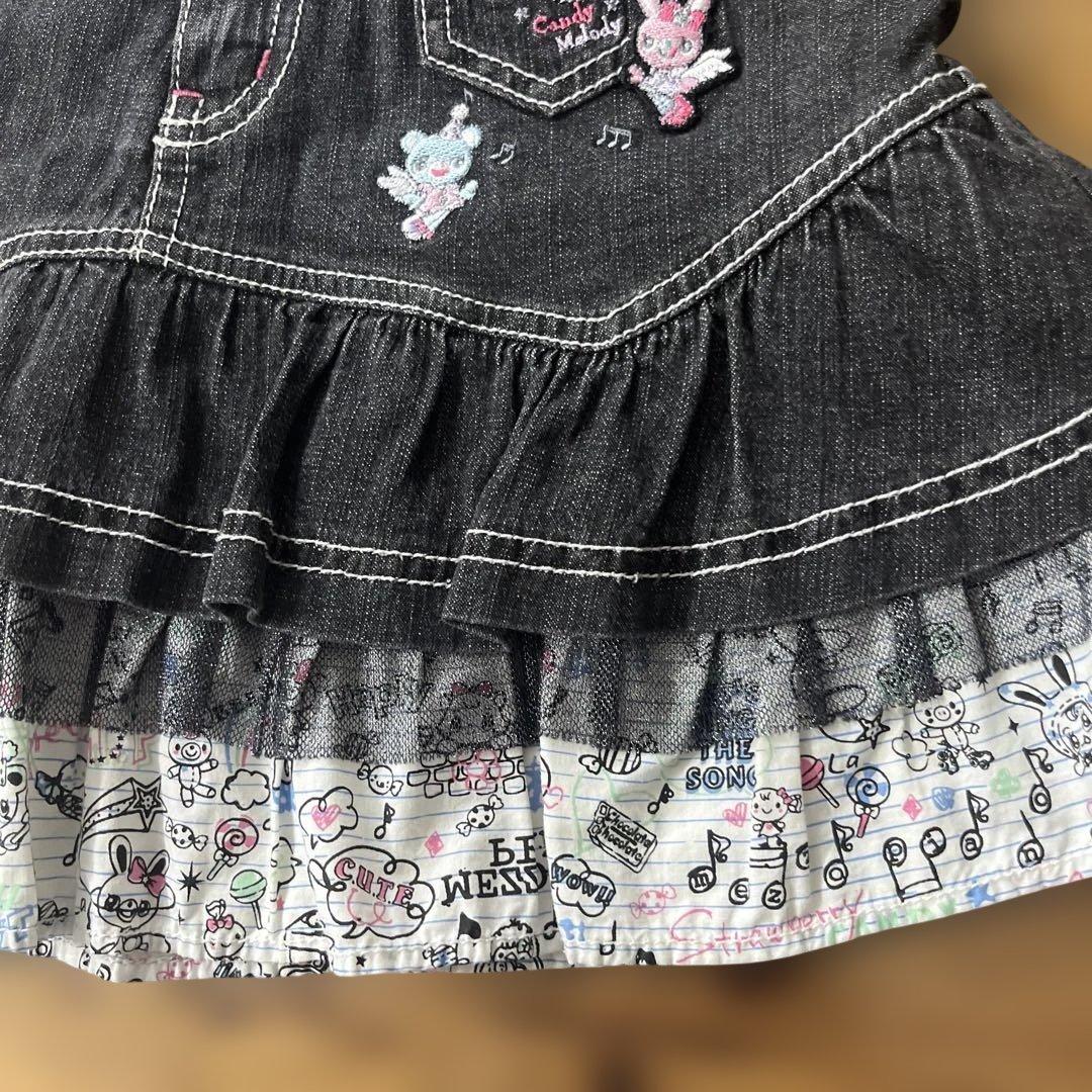 激レア　メゾピアノ スカート みみぽぽ　刺繍　平成レトロ 135