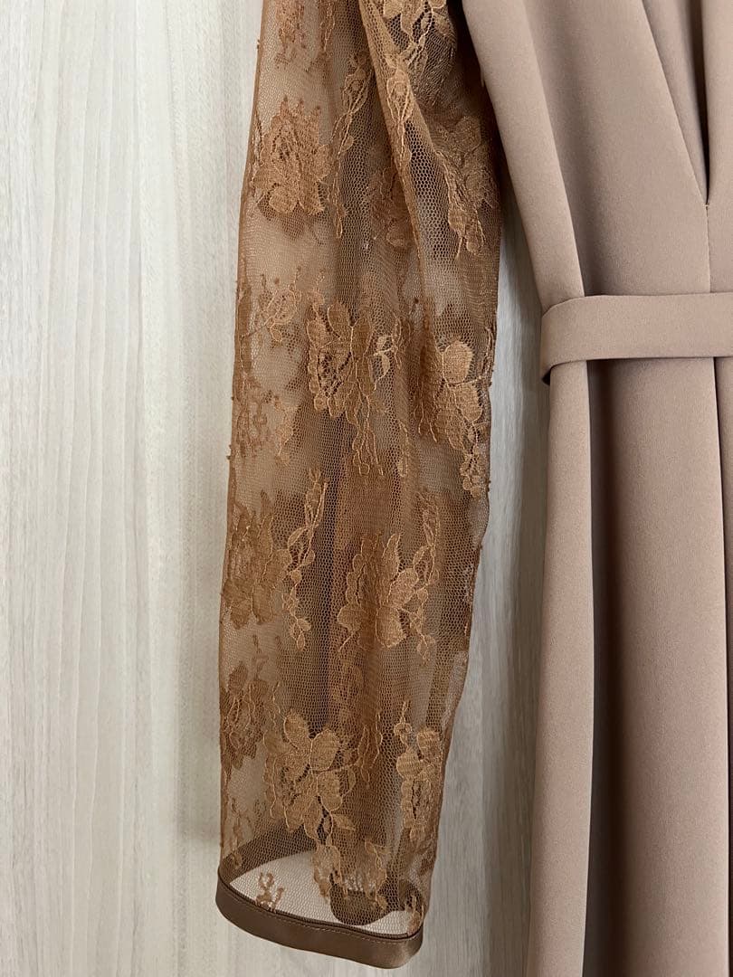 【美品】Ameri vintage DRESS ベージュ　ベルト付き