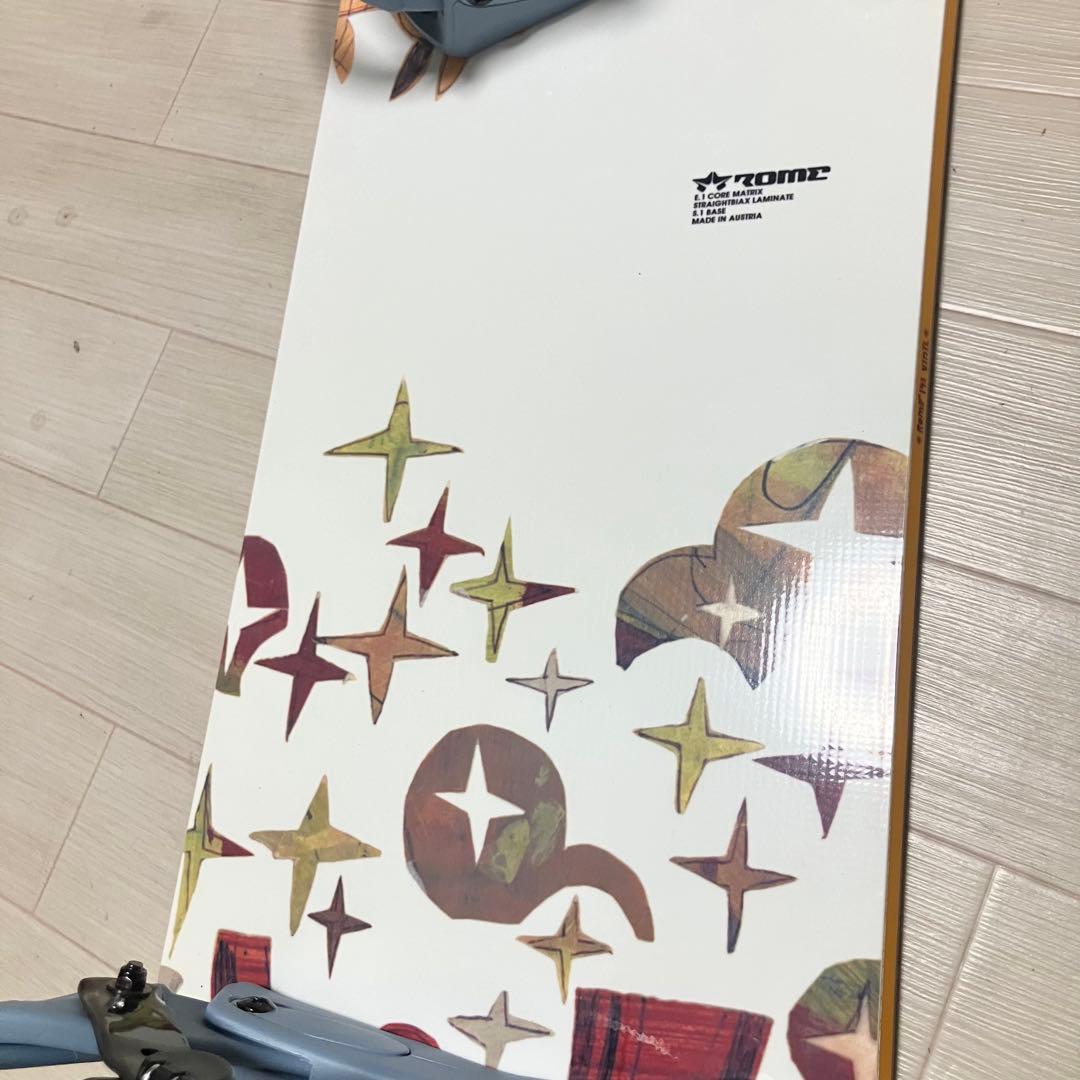 新品バインディング/Rome VINYLロームスノーボードセット143/バック付