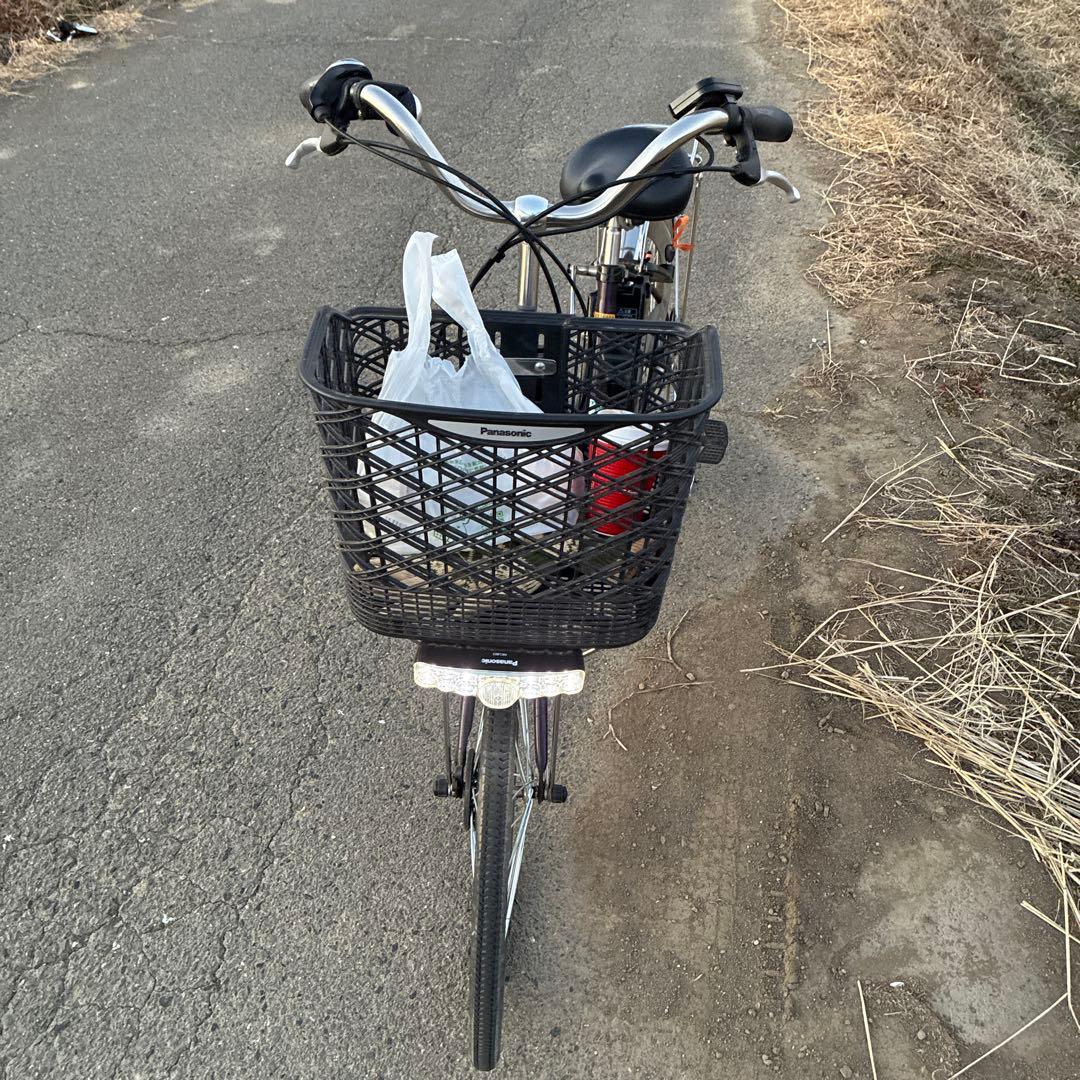 電動アシスト自転車 シティタイプ 紫色