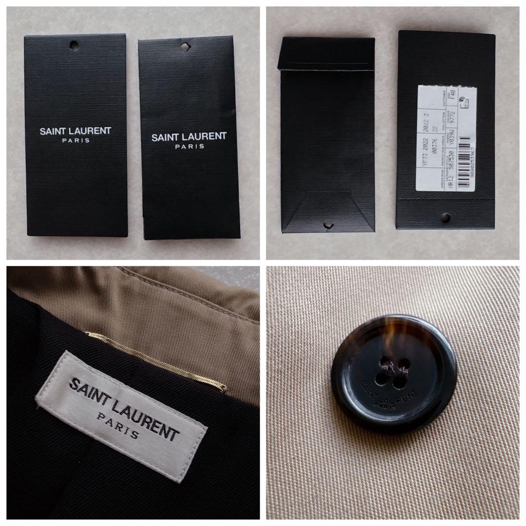 新品タグ★SAINT LAURENT｜定価30万 クラシックトレンチコート 40