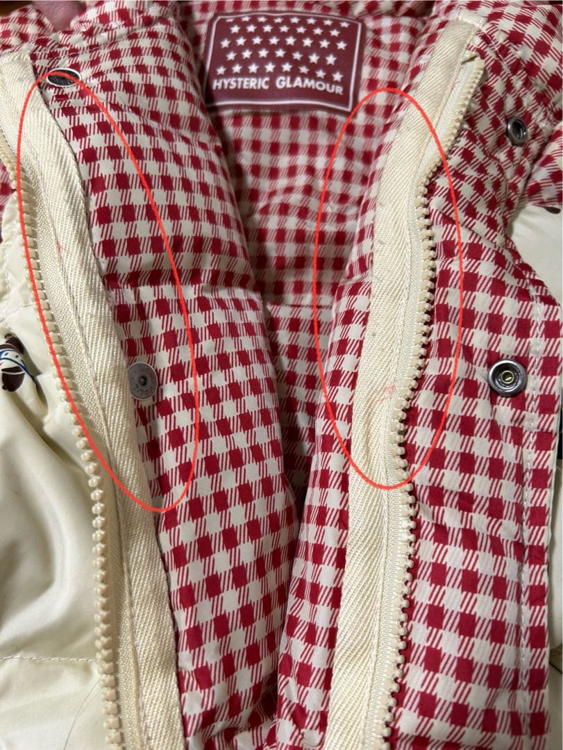 ヒステリックグラマー　ダウンベスト　くま柄