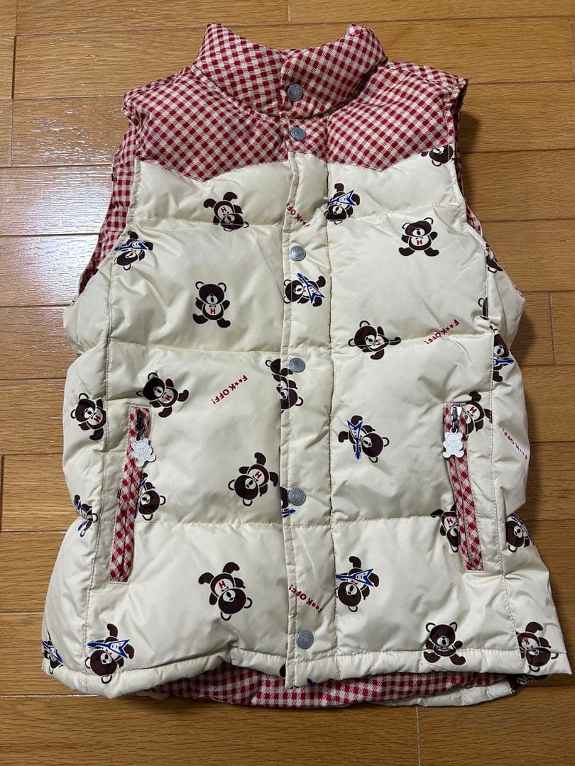 ヒステリックグラマー　ダウンベスト　くま柄