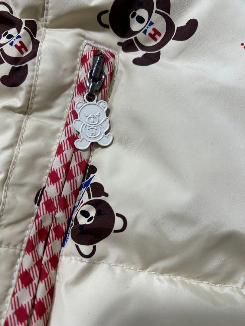 ヒステリックグラマー　ダウンベスト　くま柄