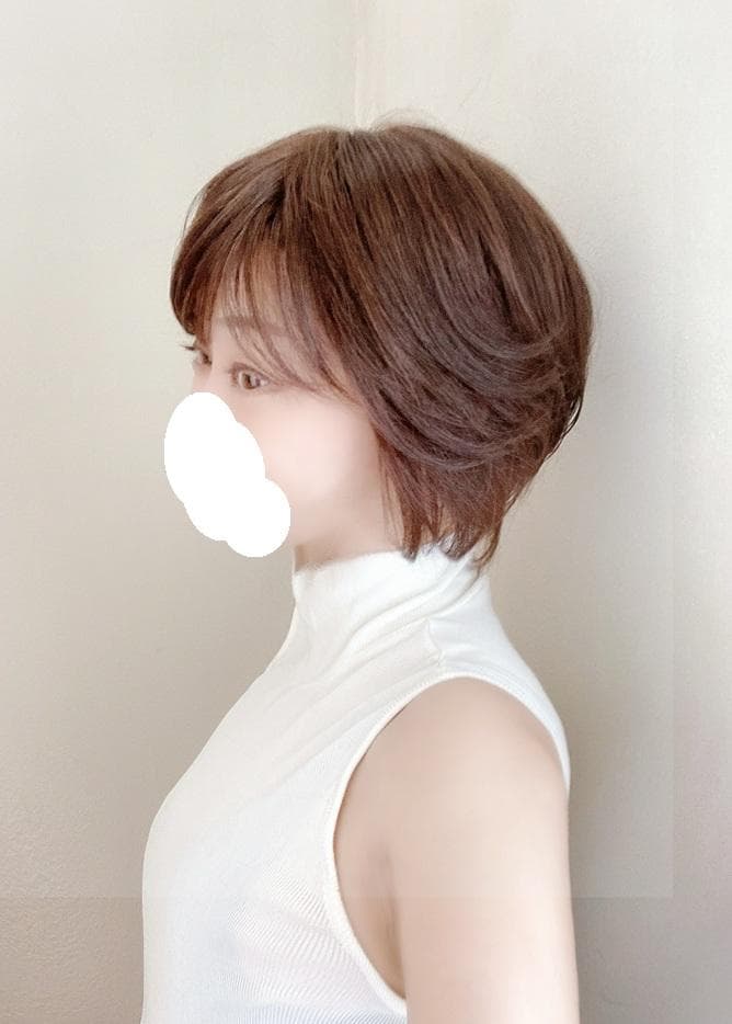 JO ジュリア・オージェ　人毛MIX　フェアリーショート　ナチュラルブラウン
