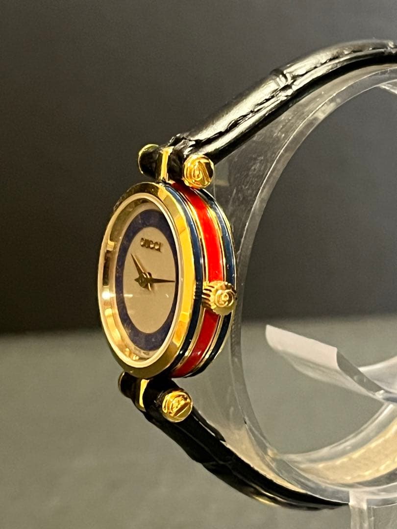 ★奇跡的美品！GUCCI シェリーライン希少カラーレディース腕時計　動作良好