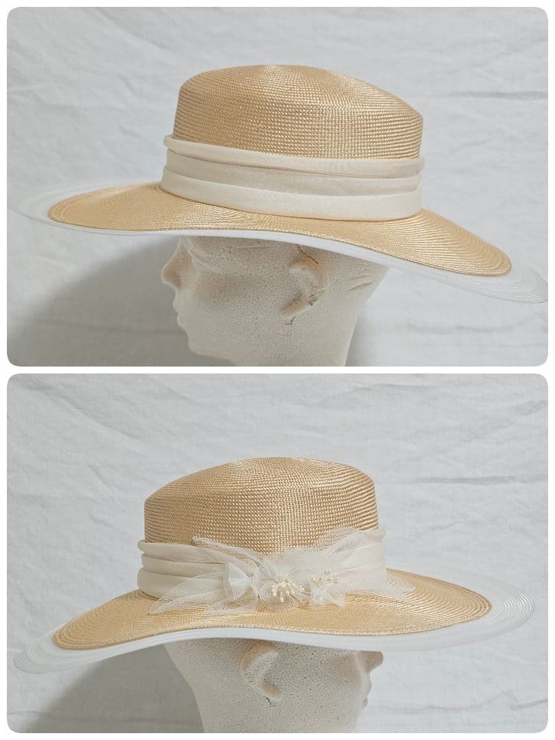 maxim マキシン リボン付き ハット 実測約56 帽子