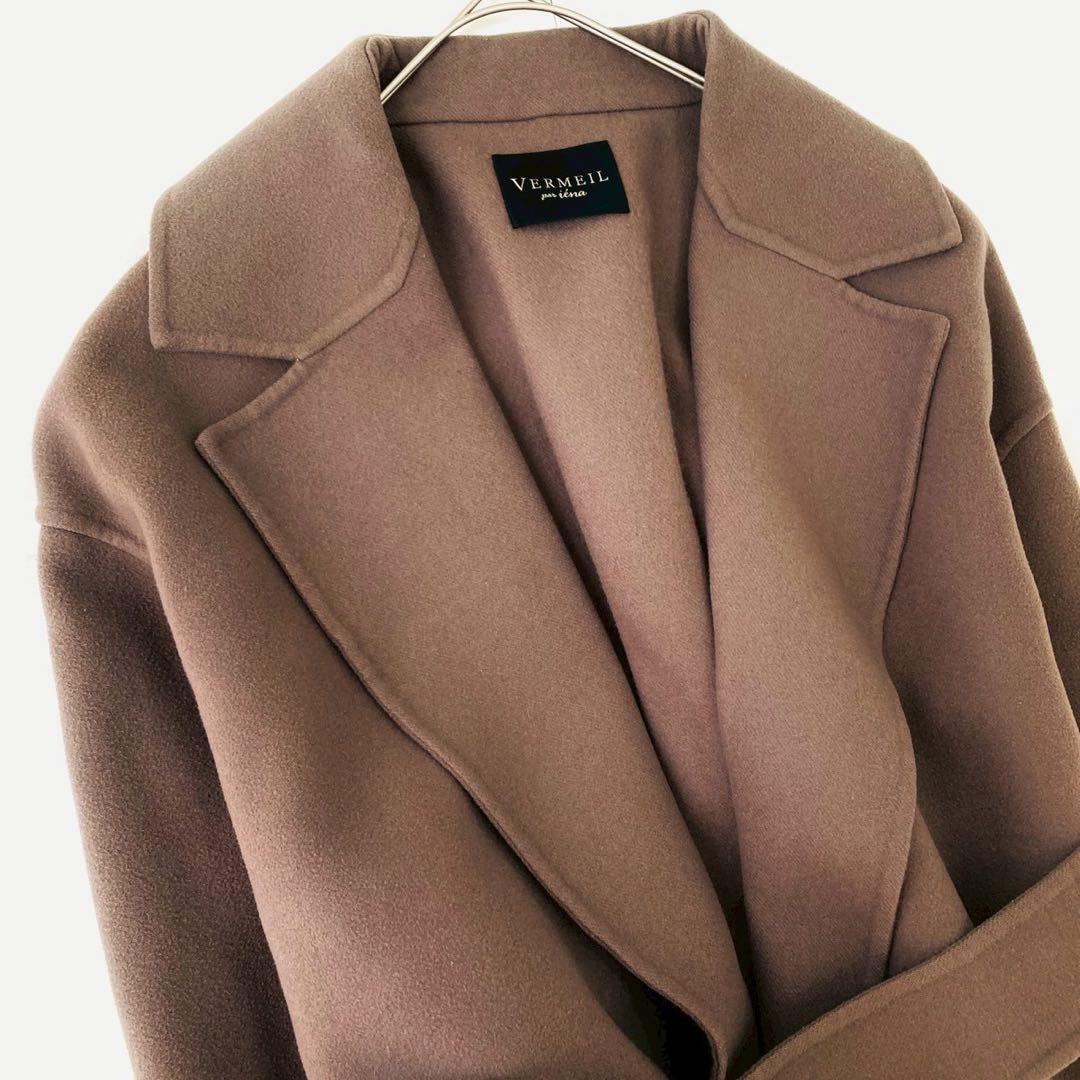 ヴェルメイユパーイエナ　リバーコート　ベルト　マキシ丈　オーバーサイズ　38