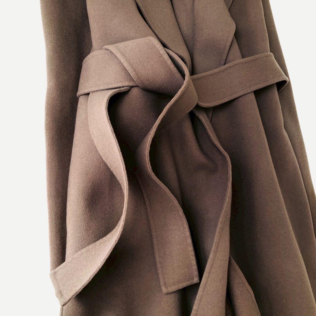 ヴェルメイユパーイエナ　リバーコート　ベルト　マキシ丈　オーバーサイズ　38