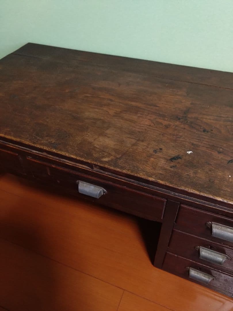 送料込　文机 古家具 書斎机 昭和レトロ　アンティーク家具　机　レトロ　大正時代