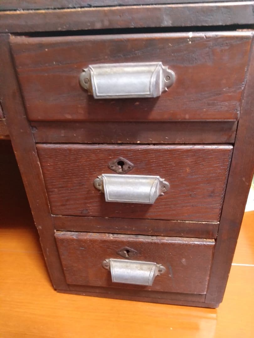 送料込　文机 古家具 書斎机 昭和レトロ　アンティーク家具　机　レトロ　大正時代