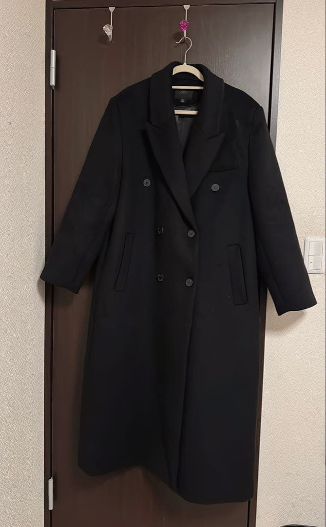 ウール混紡エクストラロングコート L