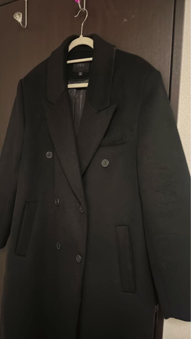 ウール混紡エクストラロングコート L