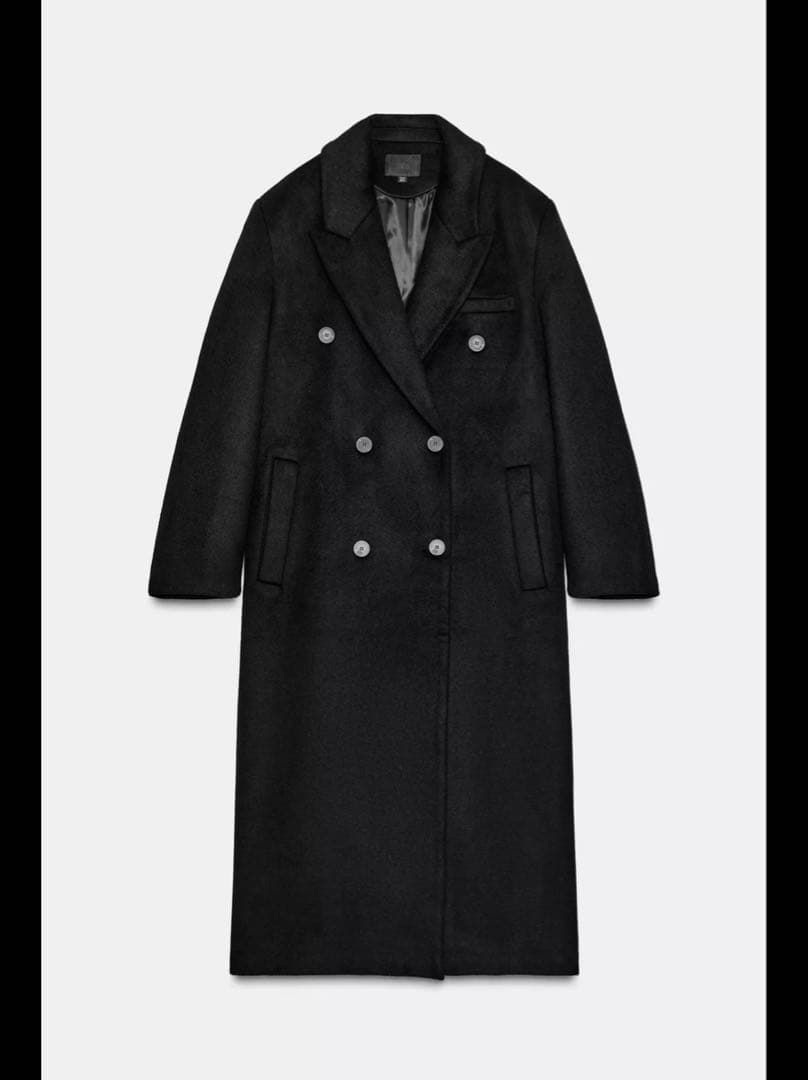 ウール混紡エクストラロングコート L