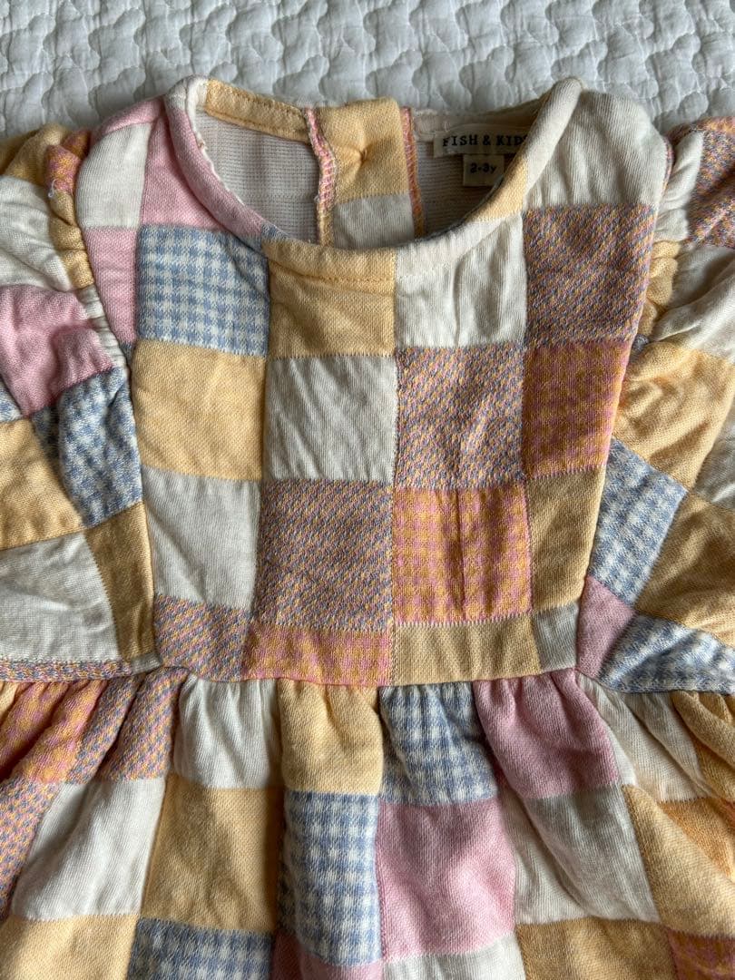 ワンピース Fish&kids/patchwork onepiece