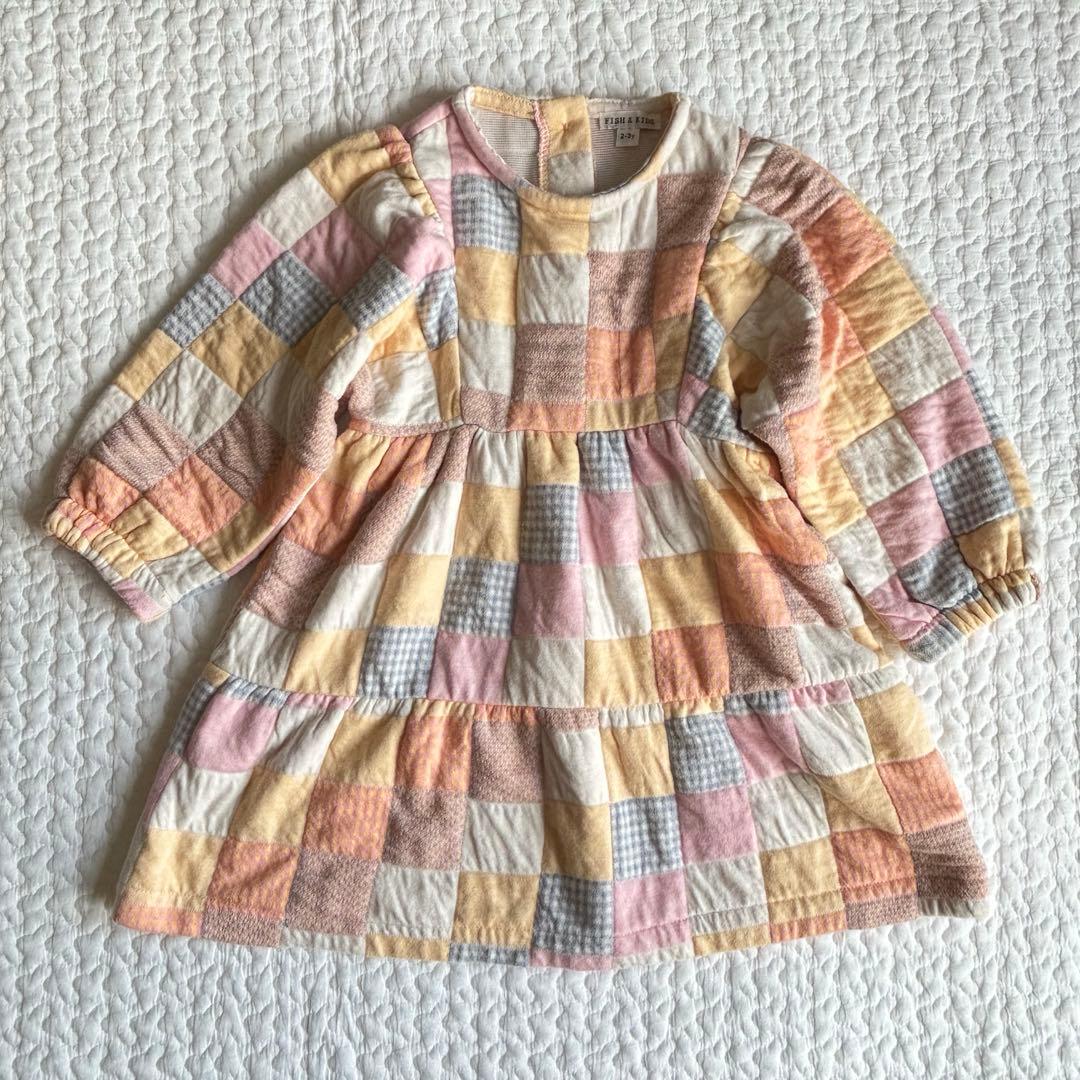 ワンピース Fish&kids/patchwork onepiece