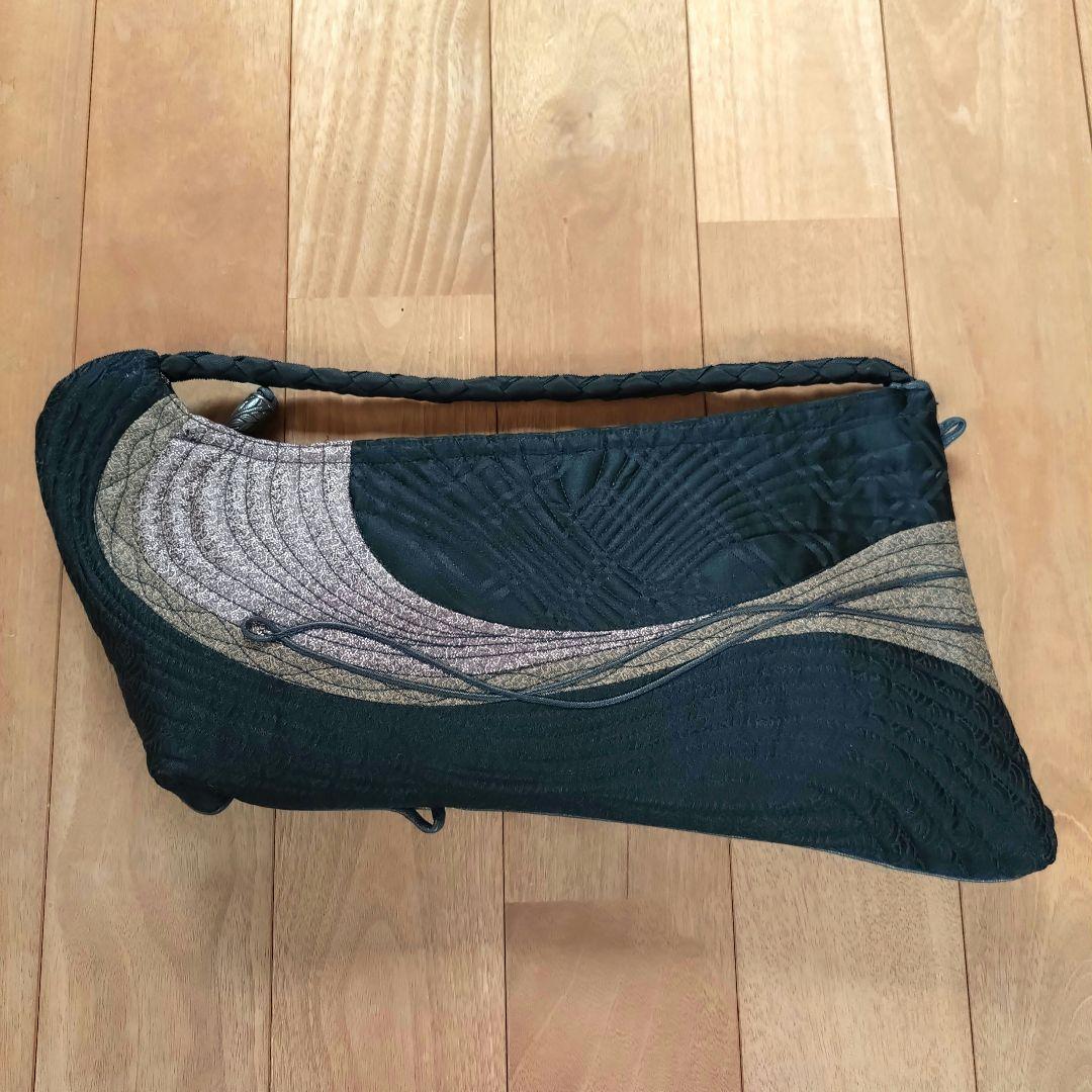 竹田安嵯代　変形　デザイナーズハンドバッグ　和装　帯リメイク　パーティー　式に