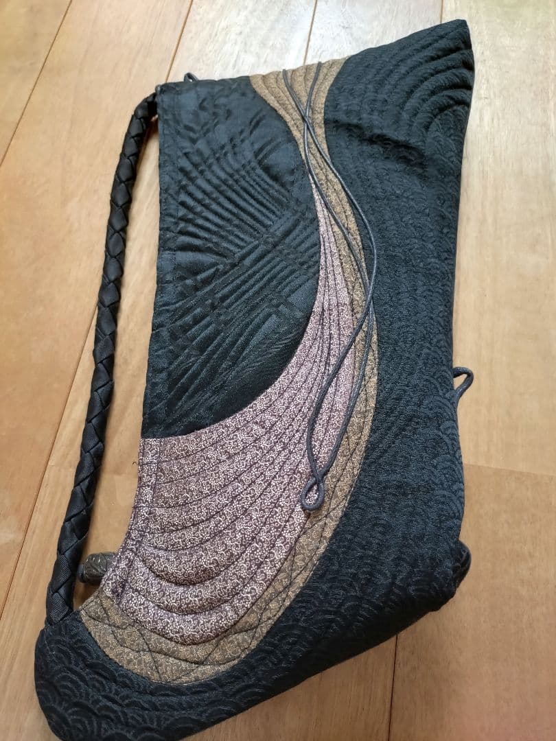 竹田安嵯代　変形　デザイナーズハンドバッグ　和装　帯リメイク　パーティー　式に